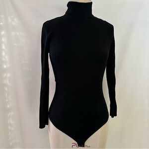 Abercrombie & Fitch Ribbed Knit Turtleneck Bodysuit